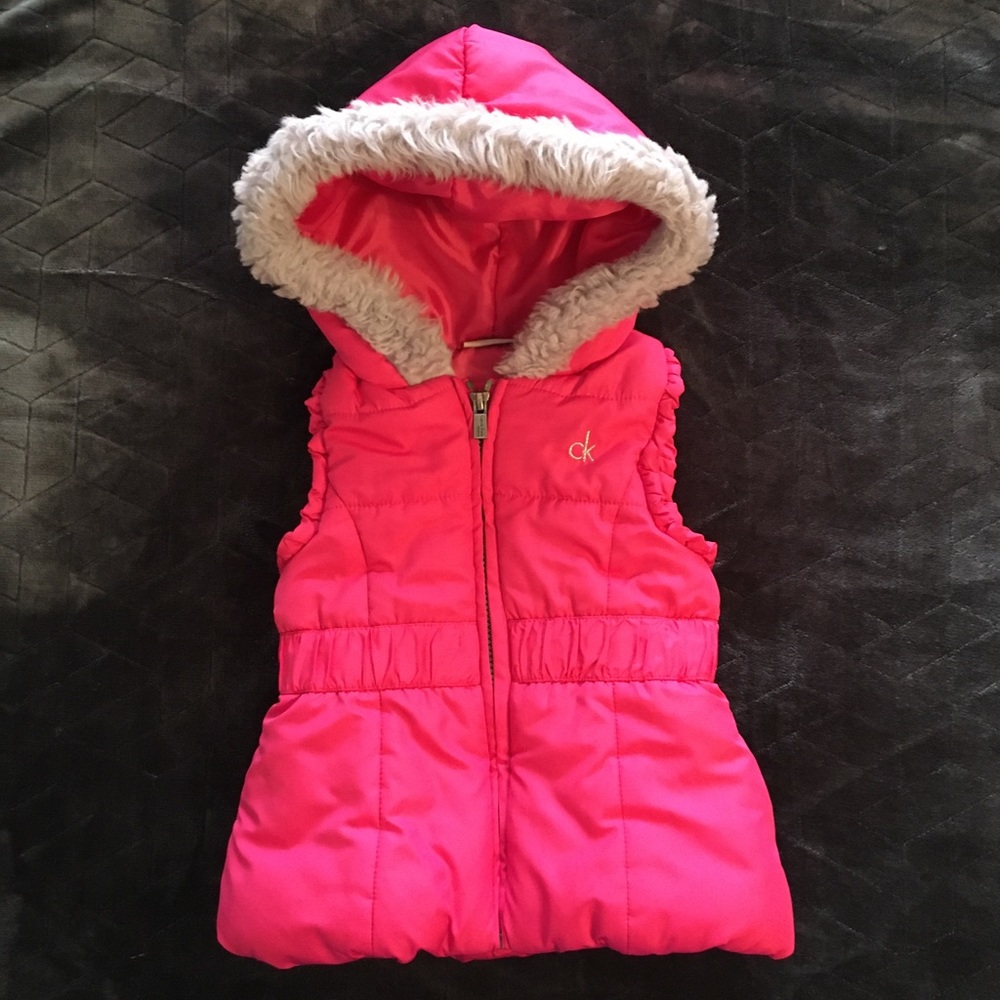 Calvin Klein Puffer Style Vest with Hood